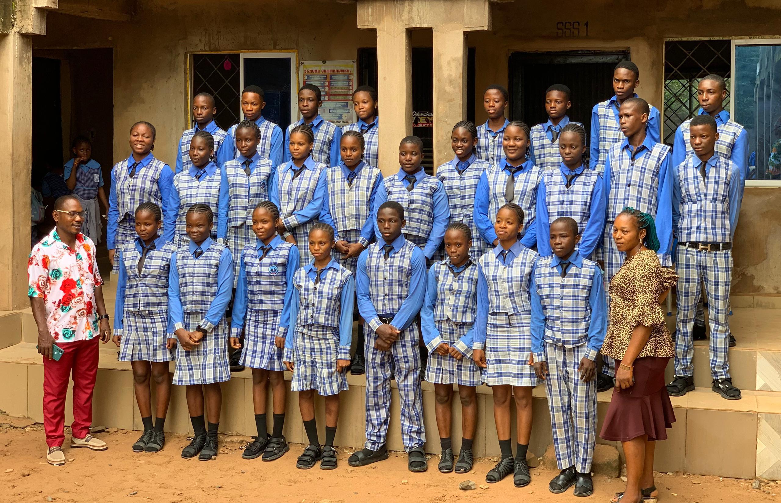 Frontline students smiling